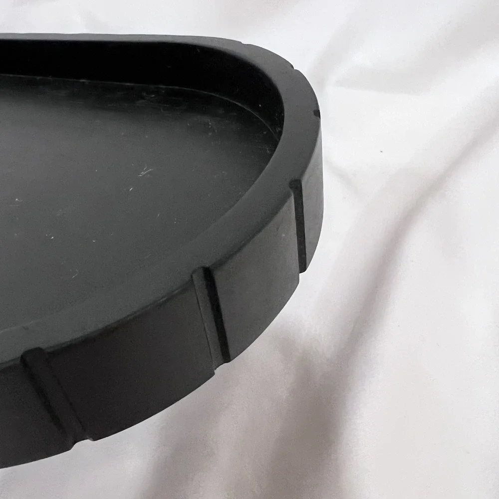 Haven 2 Piece Black Storage Jar and Vanity Tray For your Bathroom / Makeup Table